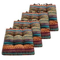 Almofada de cadeira Greenland Home com almofada tripla, pacote com 4 unidades Southwest Almofada de cadeira Greenland Home com almofada tripla, pacote com 4 unidades Southwest