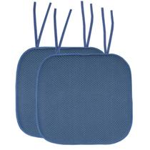 Almofada de Cadeira Sweet Home Collection com Memory Foam - Pacote com 2 Unidades (Azul)