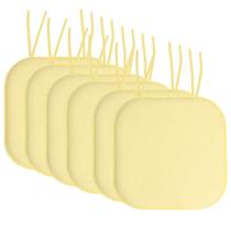 Almofada de Cadeira Sweet Home Collection - Espuma com Memória - Pacote com 6 Unidades (Amarela) Almofada de Cadeira Sweet Home Collection - Espuma com Memória - Pacote com 6 Unidades (Amarela)