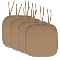 Almofada de Cadeira Sweet Home Collection - Memory Foam (Pacote com 4 Unidades - Cinza)