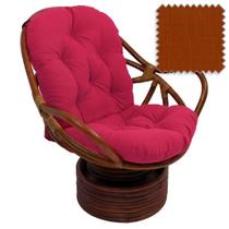 Almofada de canela Rattan Papasan Swivel Rocker DCG Stores Almofada de canela Rattan Papasan Swivel Rocker DCG Stores
