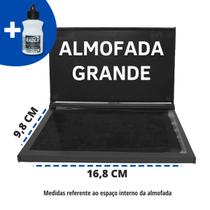 Almofada de Carimbo Carimbeira Kraft Saco Sacola + Tinta Preta