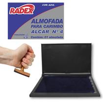 Almofada de Carimbo Grande N4 Azul 16,8 x 9,8cm