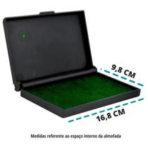 Almofada de Carimbo Grande N4 Verde 16,8 x 9,8cm