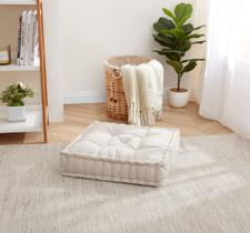 Almofada de Chão Sweet Home Collection - Quadrada Grande Bege - Pacote com 2