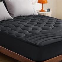 Almofada de colchão Bedsure Black Twin XL com bolso profundo de 8-21 polegadas