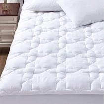 Almofada de colchão CozyLux Twin Deep Pocket antiderrapante de algodão branco