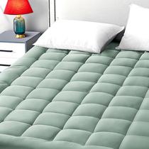 Almofada de colchão EASELAND Queen Size Pillow Top Pale Aqua