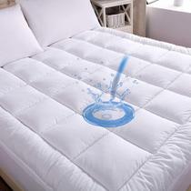 Almofada de colchão WhatsBedding impermeável de algodão queen size Almofada de colchão WhatsBedding impermeável de algodão queen size