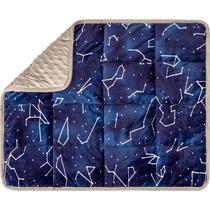 Almofada de colo pesada Florensi para crianças, 1,36 kg, Blue Constellations Almofada de colo pesada Florensi para crianças, 1,36 kg, Blue Constellations