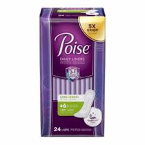 Almofada de controle da bexiga Poise 8-1/2 polegadas de comprimento Absorção de luz Absorb-Loc Core Tamanho único para a maioria dos anúncios 24 contagens por Poise (pacote com 4)