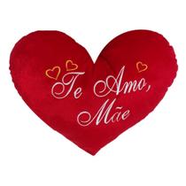Almofada de Coração Decorativa Te Amo Mae 35cm Almofada de Coração Decorativa Te Amo Mae 35cm