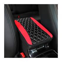 Almofada de couro universal vermelha para console central de carro Almofada de couro universal vermelha para console central de carro