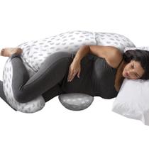 Almofada de Dormir Boppy Mirage - Corpo Inteiro - Branca/Cinza