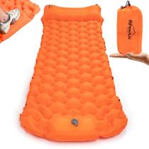 Almofada de dormir POWERLIX Novo acampamento atualizado com travesseiro e bomba