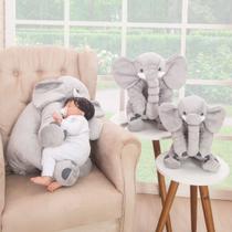 Almofada de Elefante Pelúcia Medio Travesseiro Bebe Antialérgico