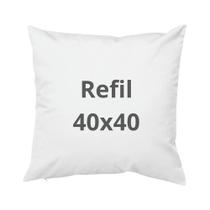 Almofada de enchimento - refil 40x40cm 100% fibra - antialérgico