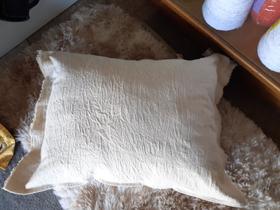 Almofada de encosto de algodão Vera Arte 50x50 branca