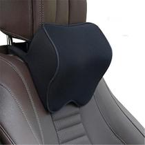 Almofada de encosto de cabeça para assento de carro, espuma viscoelástica, suporte de pescoço, preta - Wokex