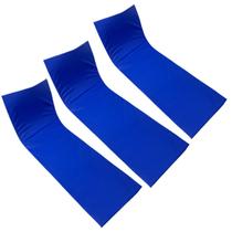 Almofada De Espreguiçadeira Impermeavel Azul P/piscina 3 Un