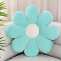 Almofada de flores Sioloc Almofada em forma de flor turquesa