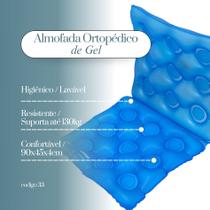 Almofada De Gel Quadrada C/encosto Inflável Aquasonus 33