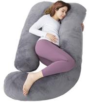 Almofada de Gravidez AMCATON em Forma de U (150cm) com Capa de Veludo