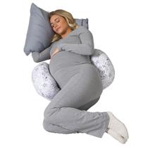 Almofada de gravidez Boppy Side Sleeper Grey Falling Leaves