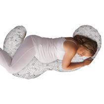 Almofada de Gravidez Boppy Total Body com Capa Removível - Cinza