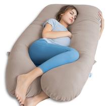 Almofada de Gravidez QUEEN ROSE - Formato U, 140x80cm, Bege - Efeito Cooling