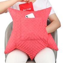 Almofada de histerectomia D. Cozy em forma de estrela com 2 bolsos Red Minky Almofada de histerectomia D. Cozy em forma de estrela com 2 bolsos Red Minky