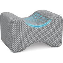 Almofada de joelho BlissTrends Memory Foam para quem dorme de lado, cinza