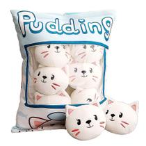 Almofada de lanche, brinquedos para animais de pelúcia, pudim decorativo, rem
