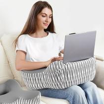 Almofada de leitura DONAMA para jogos, laptop Lap Desk, cinza escuro