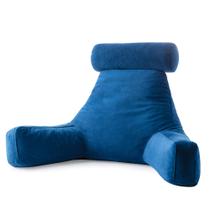 Almofada de leitura Linenspa Shredded Memory Foam com braços azul-marinho