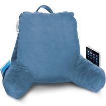 Almofada de leitura Nestl Blue Heaven com bolsos, espuma viscoelástica Almofada de leitura Nestl Blue Heaven com bolsos, espuma viscoelástica