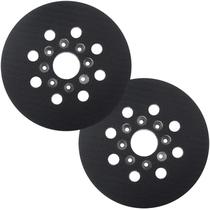 Almofada de lixamento Poweka RS035 5" com 8 furos e fixação por tiras autocolantes, pacote com 2 Almofada de lixamento Poweka RS035 5" com 8 furos e fixação por tiras autocolantes, pacote com 2
