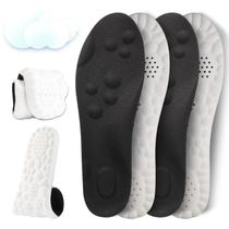 Almofada de massagem Insoles 4D Cloud para mulheres e homens, preta, 2 pares