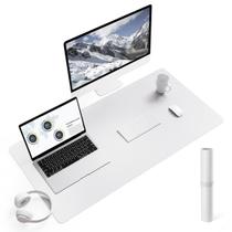 Almofada de mesa Ysagi antiderrapante impermeável em couro de PVC 90x45cm branco