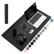 Almofada de mesa Ysagi de couro antiderrapante impermeável 80x40cm preta