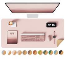 Almofada de mesa Ysagi de dupla face 80x40cm em couro e rosa cortiça