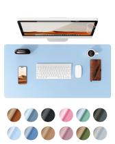 Almofada de mesa Ysagi Leather Protector Tapete de escritório 90x45cm azul bebê