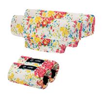 Almofada de muleta axilar e capas de mão, alça universal de antebraço, conjuntos de almofadas acolchoadas, acessórios para muletas, almofadas para axilas (flor amarela)