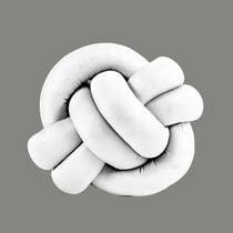 Almofada de Nó Decorativa Branco Avulsa Almofada de Nó Decorativa Branco Avulsa