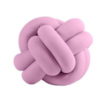 Almofada de Nó Decorativa Rosa Bebê Avulsa