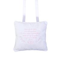 Almofada De Oração Bebês Bordada Rosa Papi 22Cm X 26Cm