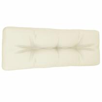 Almofada de paletes ao ar livre VidaXL Cream 120x40x12cm Poliéster