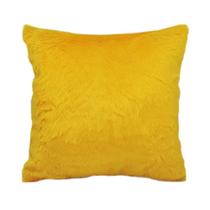 Almofada De Pelo Pelúcia Pelo Curto Luxo Amarelo