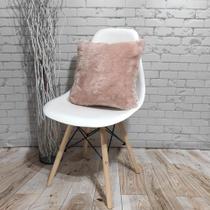 Almofada de Pelo Pelúcia Pelo Curto Luxo Rose