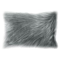Almofada De Pelo Sintético Cinza 40X60cm - Decortextil Almofada De Pelo Sintético Cinza 40X60cm - Decortextil